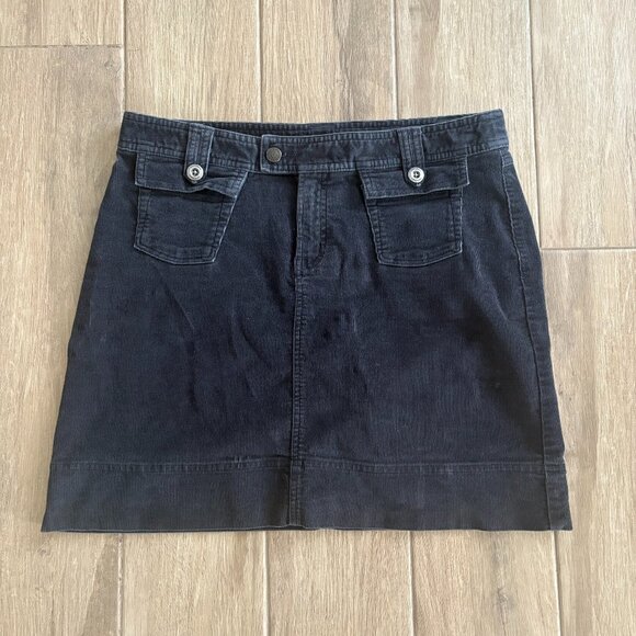 Vintage Patagonia Corduroy Skirt Women's 8 Raven Outdoor Gorpcore Hiking Y2K - Picture 2 of 12